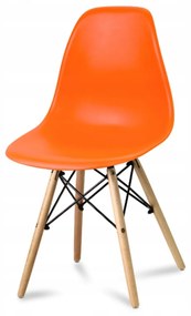 Kids Modern detská stolička s drevenými nohami Farba: oranžová