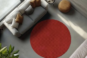 Obsession, Kusový koberec Diamond Cut 800 Red kruh, 120x120 (priemer) kruh, červená, obývacia izba