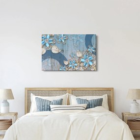 Obraz - Modré kvety (90x60 cm)