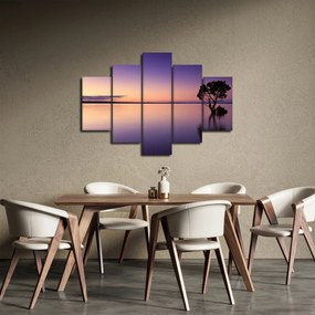 Obraz vodnej hladiny pri východe slnka (150x105 cm)