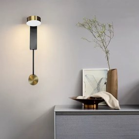 Toolight Toolight, LED nástenné svietidlo, 13W, APP1600-W, čierna-zlatá matná, OSW-01592