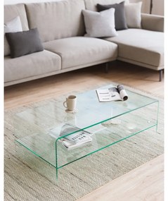 Sklenený konferenčný stolík 55x110 cm Burano – Kave Home