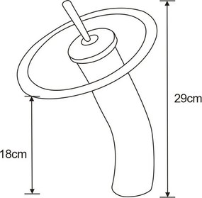 Mexen Niagara vysoká umývadlová batéria, chrómová, 745610-00