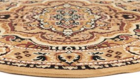 TA Koberec E951A TMAVO BÉŽOVÉ KOLESO ATLAS PP Rozmer: 80x80 cm