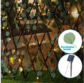 Aigostar - LED solárna dekorácia 148xLED/2x1,2m IP65 teplá biela eukalyptus