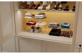 Policový organizér 42x19 cm zlatá