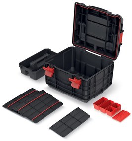 Sada kufrů na nářadí 3 ks CEBLOCCK ALLU LOG 45 x 38 x 84,5 cm černo-červená