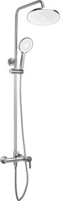 Rea Ontario, sprchový set nástenný s dažďovou sprchou, brúsená oceľ, REA-P5506