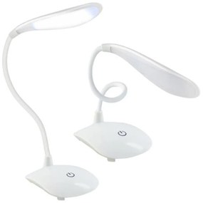 LED stolná nabíjacia lampa 600mAh micro-USB | biela