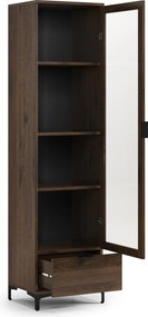 Vitrína LANA 07 Elegantný orech - 1-DVEROVÁ SKRINKA SO ZÁSUVKOU