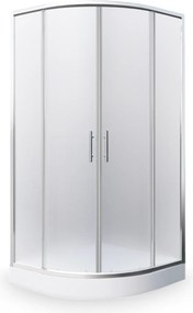 Roltechnik Outlet Štvrťkruhový sprchový kút TEXAS + vanička ROTH-Variant: rozmery: 90x90 cm - (TEXAS_90x90 - 4000562), ROTH-Profily: profily: brillan…
