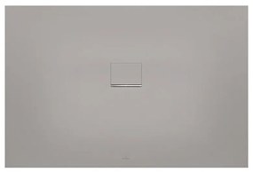 VILLEROY &amp; BOCH Squaro Infinity obdĺžniková sprchová vanička z materiálu Quaryl, v úrovni podlahy/do niky, protišmyk (C), 1500 x 1000 x 40 mm, Grey, UDQ1510SQI2IV-3S