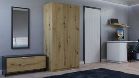 Šatníková skriňa Malva 90 cm dub artisan