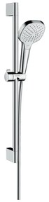 Hansgrohe Croma Select E - Sprchová sada Vario EcoSmart 9 l/min so sprchovou tyčou 65 cm, biela/chróm 26583400