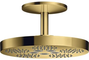 AXOR One horná sprcha 2jet, priemer 280 mm, s prívodom zo stropu 211 mm, leštený vzhľad zlata, 48494990