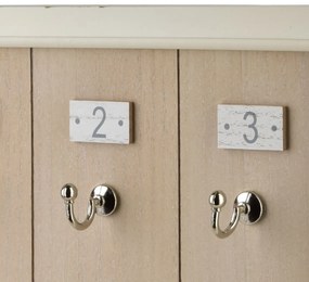 Skříňka na klíče STACY Heart 40x30 cm bílá/hnědá