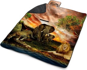 Sablio Plážová deka Zvieratá zo Sahary: 200x140 cm