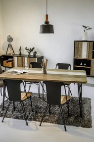 Jedálenský stôl Adesso 180 cm z masívu čierny/hnedý