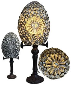 Stolná lampa seashell BLACK SUN Tiffany styl Branches Ø20*37