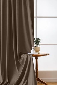 Hnedý zatemňovací záves VELVET 135x250 cm Zavesenie: Riasiaca páska