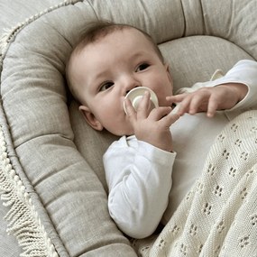 Hniezdo pre bábätko Boho prírodné 83x54cm