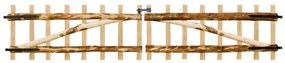vidaXL Dvojkrídlová brána z lieskového dreva, 300x60 cm