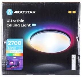 Aigostar-LED RGBW Stmievateľné kúpeľňové svietidlo LED/24W/230V pr. 42cm IP44+DO