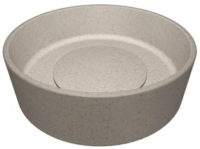 Laveo Perl, granitové umývadlo na dosku 360x360x115 mm, béžová, LAV-VGP1410T