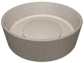 Laveo Perl, granitové umývadlo na dosku 360x360x115 mm, béžová, LAV-VGP1410T
