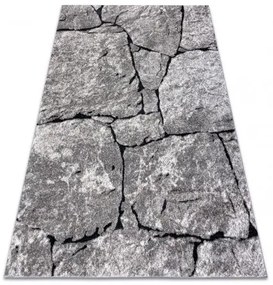 Moderný koberec COZY 8985 Brick Dlažba tehla, kameň - Štrukturálny, dve vrstvy rúna sivá Veľkosť: 120x170 cm