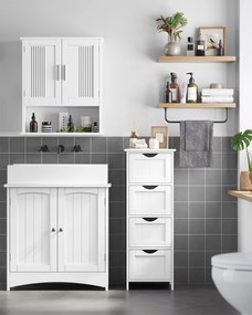 Kúpeľňová skrinka LEHAC 30x82 cm, biela