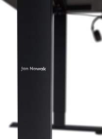 Výškovo nastaviteľný elektrický stôl EGON, 1100 x 720 x 600 mm, čierna