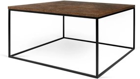 Hnedý konferenčný stolík s čiernymi nohami TemaHome Gleam, 75 cm