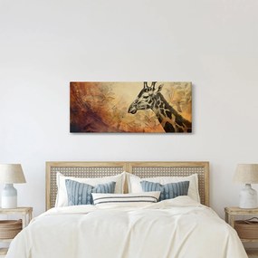 Obraz - Žirafa, maľba (120x50 cm)