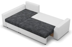 Rohová rozkladacia sedačka LUGO popolová / biela