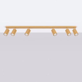 Bodové svietidlo Karbon, 6x zlaté kovové tienidlo, (možnosť polohovania)