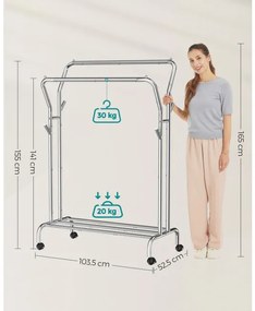 ​Vešiakový stojan na kolieskach HSR107E01