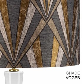 Elstead MILO-AB-TL-VOGPB - Stolná lampa MILO 1xE27/60W/230V šedá/zlatá