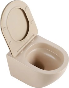 BPS-koupelny Závesná WC misa so SoftClose sedadlom HYD-7601, cappuccino