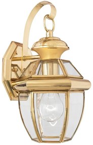 Elstead QZ-NEWBURY2-S-PB-Vonkajšie nástenné svietidlo NEWBURY 1xE27/150W/230V IP44