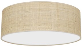 Stropné svietidlo Marshall, 1x ratanové tienidlo, (biele plexisklo), (fi 50cm)
