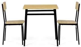 Autronic BONTEC Jedálenský set s 2 stoličkami, 70x70x76cm, mdf, divoký dub, AUT-O2121 OAK Farba: Hnedá