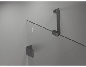 Mexen Lunar Duo, výklopný sprchový kút 115 x 90 cm, 8mm číre sklo, grafitový profil, 834-115L-090P-95-00