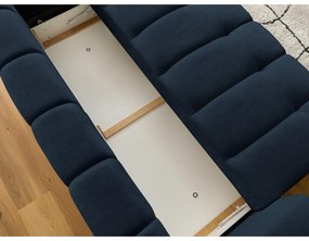 Tmavomodrá rozkladacia/s úložným priestorom pohovka 251 cm Fuji – Bobochic Paris