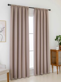 Blackout závesy Elias cappuccino – 140 × 250 cm (2 ks) - riasiaca stuha