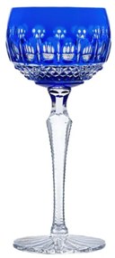 Bohemia Crystal Brúsené poháre na víno Tomy modrá 190 ml (set po 6 ks)