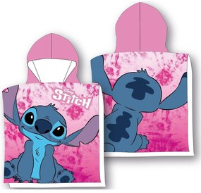 DETSKÝ BAVLNENÝ PONČO UTERÁK S KAPUCŇOU STITCH 50X115 CM VZOROVANÝ