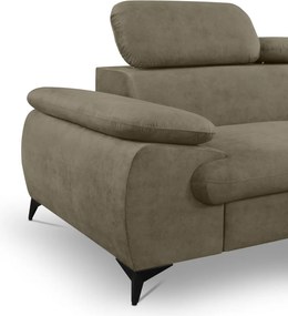 Rohová sedacia súprava Scala, hnedá látka, pravý roh