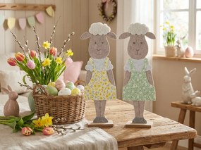 Veľkonočná dekorácia FELT OVCA 50 cm - viac farieb Farba: Zelená