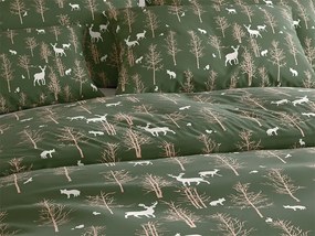 Obliečky z mikrovlákna OAK DEER tmavo zelené Rozmer obliečky: 70 x 90 cm | 140 x 200 cm